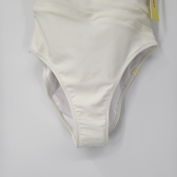 Summersalt Sidestroke One Piece Swimsuit Women's Size 0 White Ruched Minimalist - Picture 13 of 16